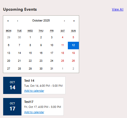 SharePoint Events SPFX Webpart